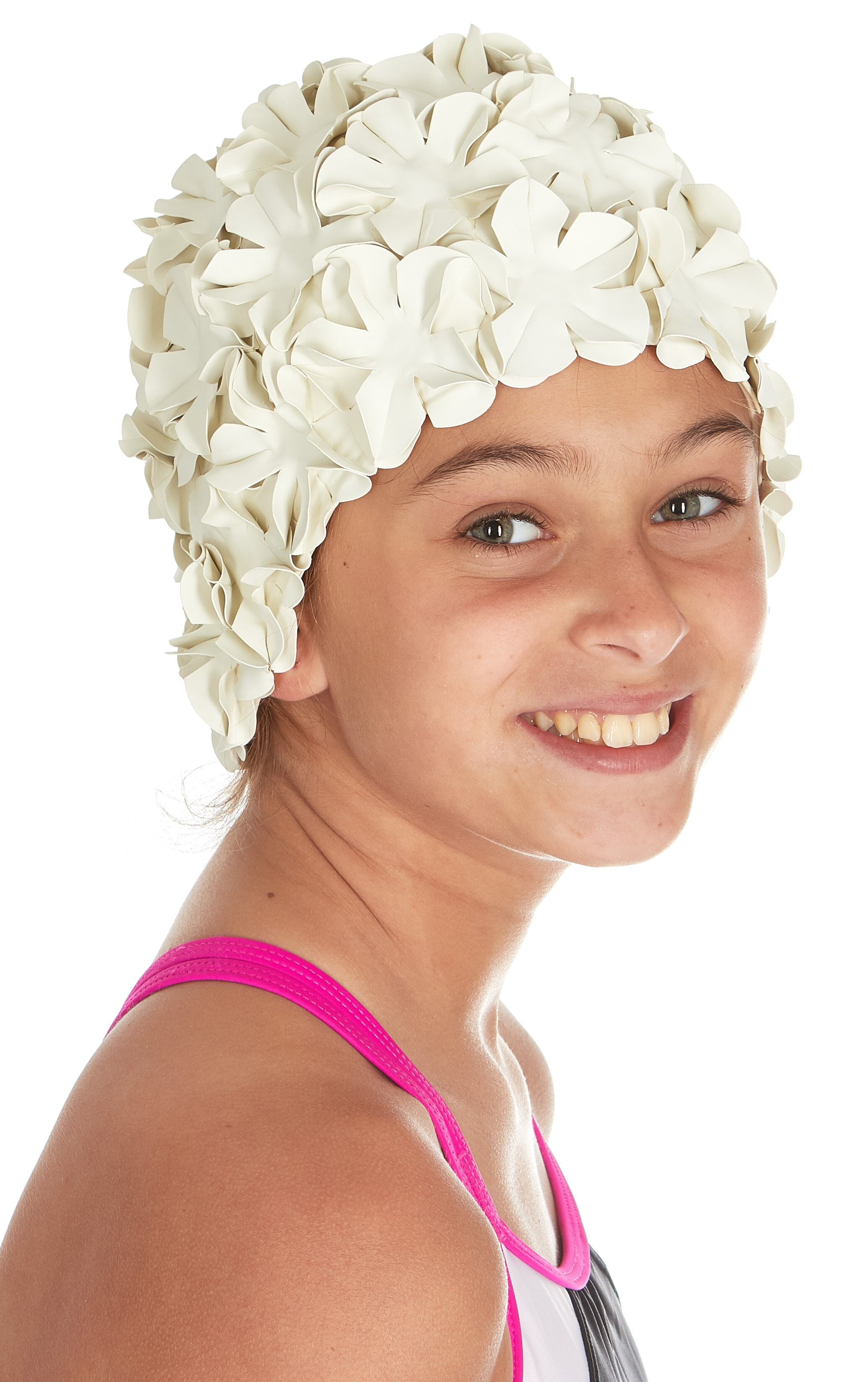 Beemo Floral Petal Swim Cap for Women – Retro Style Vintage