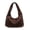 brown, variant on Vintage Faux Fur Underarm Bag for Women, Leopard Print & Rivet Detail, Zipper Closure & Large Capacity, Shoulder Handheld Commuter Bag for Daily Use (12.2" x 7.1" x 1.2", 0.51 lb)