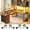 Brown, variant on SEDETA Reversible L-Shaped Desk with Drawers & Outlets, Corner Computer Gaming Desk with LED Strip & Hutch, 2 Person Long Office Desk with Storage Shelves for Home Office, Light Grey