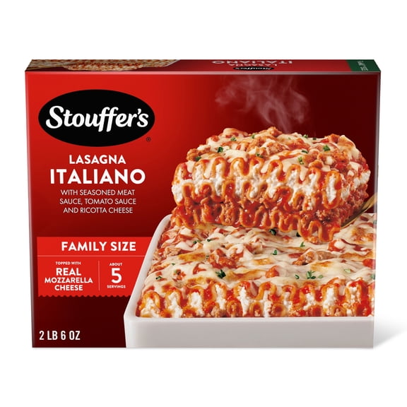 Stouffer’s Lasagna Italiano, Family Size, Oven Ready Lasagna, Frozen Dinners 38 oz