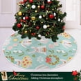 thumbnail image 6 of FMSHPON Easter Eggs Rabbits Xmas Christmas Tree Skirt Stand Mat for Holiday Party Decoration Indoor Outdoor 36 inches, 6 of 6