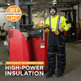 thumbnail image 3 of RefrigiWear Men's ErgoForce Waterproof Low Bib Overalls - Durable, Insulated, Flexible Work Bibs for Cold Weather, -30°F Comfort, 3 of 7