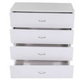thumbnail image 2 of MDF Wood White Simple 4-Drawer Dresser Bedside Table Bedroom Storage Cabinet Wooden Nightstand, 2 of 7