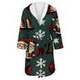 thumbnail image 4 of Peignoirs pour Femmes Peignoir Long Chaud Tendance à Manches Longues d'Hiver Pyjama Robe de Nuit, 4 of 5