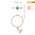 thumbnail image 4 of ANGARA Natural Bezel-Set Oval Emerald Bolo Ring in 14K Rose Gold for Women (Size-4x3mm) | May Birthstone, Birthday, Anniversary, Jewelry Gift for Women | Natural Emerald Ring, 4 of 9