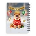 thumbnail image 2 of Happy New Year 2026 Chinese Shar-Pei Holiday Balloons Party Snow Spiral Bound Journal Dog Lover 5x7in Spiral Notebook - 13018, 2 of 5