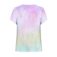 thumbnail image 5 of gakvbuo Summer Tops For Women 2025 Vacation Going Out Tops Women's V-Neck Fashion Casual Printed Button-Up Blouse T-shirt Tops Blouse, 5 of 5