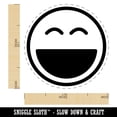 thumbnail image 2 of Laughing Happy Face Big Smile Mouth Emoticon Self-Inking Rubber Stamp Ink Stamper - Black Ink - Medium 1 Inch, 2 of 7