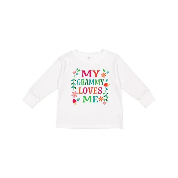 Inktastic My Grammy Loves Me Girls Apparel Girls Long Sleeve Toddler T-Shirt