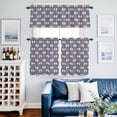 thumbnail image 2 of Red Blue Kitchen Curtains Valances and Tiers Set of 3 Watercolor Geometric Art Pattern Tier Curtains and Valance with Rod Pocket for Small Windows, 27.5"x36", 2 of 9
