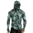 thumbnail image 3 of LTTVQM Mens Long Sleeve Shirts with Face Mask UPF 50+ Sun Protection Camo Hoodie Running Rash Guard Lightweight Hooded Shirts Workout Trendy Tops Black L, 3 of 10