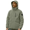 thumbnail image 2 of DPTALR George Men's Winter Thick Hooded Jacket Fleece Lining Windproof Army Green Big and Tall Men M, 2 of 5