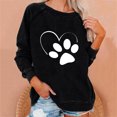 thumbnail image 2 of VBARHMQRT Sweat à Capuche Graphique pour Femmes Col Rond Manches Longues Blouse Légère Décontractée, 2 of 4