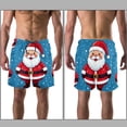 thumbnail image 3 of luoweisi Men's Beach Shorts Quick Dry Swim Trunks with Mesh Lining Santa Claus L, 3 of 5