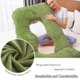thumbnail image 4 of Almohada de embarazo AMCATON en forma de U de 150 cm para dormir, color verde, 4 of 8