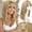 Dirty Blonde, variant on poalid Wig with Bangs for Women Synthetic Wavy Brown Blonde Highlight 18In | Layered Curly Wavy Wigs with Bangs for Women, Glueless Wig 4x4 Realistic Scalp Free Parting, Beginner Friendly for Daily W
