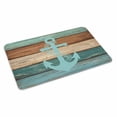 thumbnail image 4 of Turquoise Anchor Door Mat Indoor Outdoor, Nautical Brown Green Retro Wood Grain Non Slip Welcome Mat with Rubber Backing, Absorbent Fabric Front Door Mats Entryway Rug for Home Patio Entrance 24"x36", 4 of 9