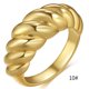thumbnail image 1 of Hot6sl Ofertas Del Día Nuevo Anillo Roscado para Hombre y Mujer, Anillo Chapado En Oro, 1 of 4
