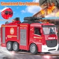 thumbnail image 2 of Fire Truck Toy for Toddlers Kids Boys Ages 3-8 Years Old,Remote Control Fire Truck with Lights,Siren Sound,Working Water Spray,Rotating Rescue Ladder, Gifts for Little Fireman 8-12, 2 of 6