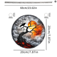 thumbnail image 2 of TIELUTT Halloween Withered Trees Acrylic Doors Windows Wall Hanging Star Ornament Set Clear Bead String Painted Stained Glass Window Couples First Christmas Ornament Decorative Beads Garland Glass, 2 of 4