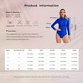 thumbnail image 7 of Doomiva Turtleneck Leotard Long Sleeves Ballet Gymnastic Dance Workout Fitness Bodysuit for Women White XXL, 7 of 7