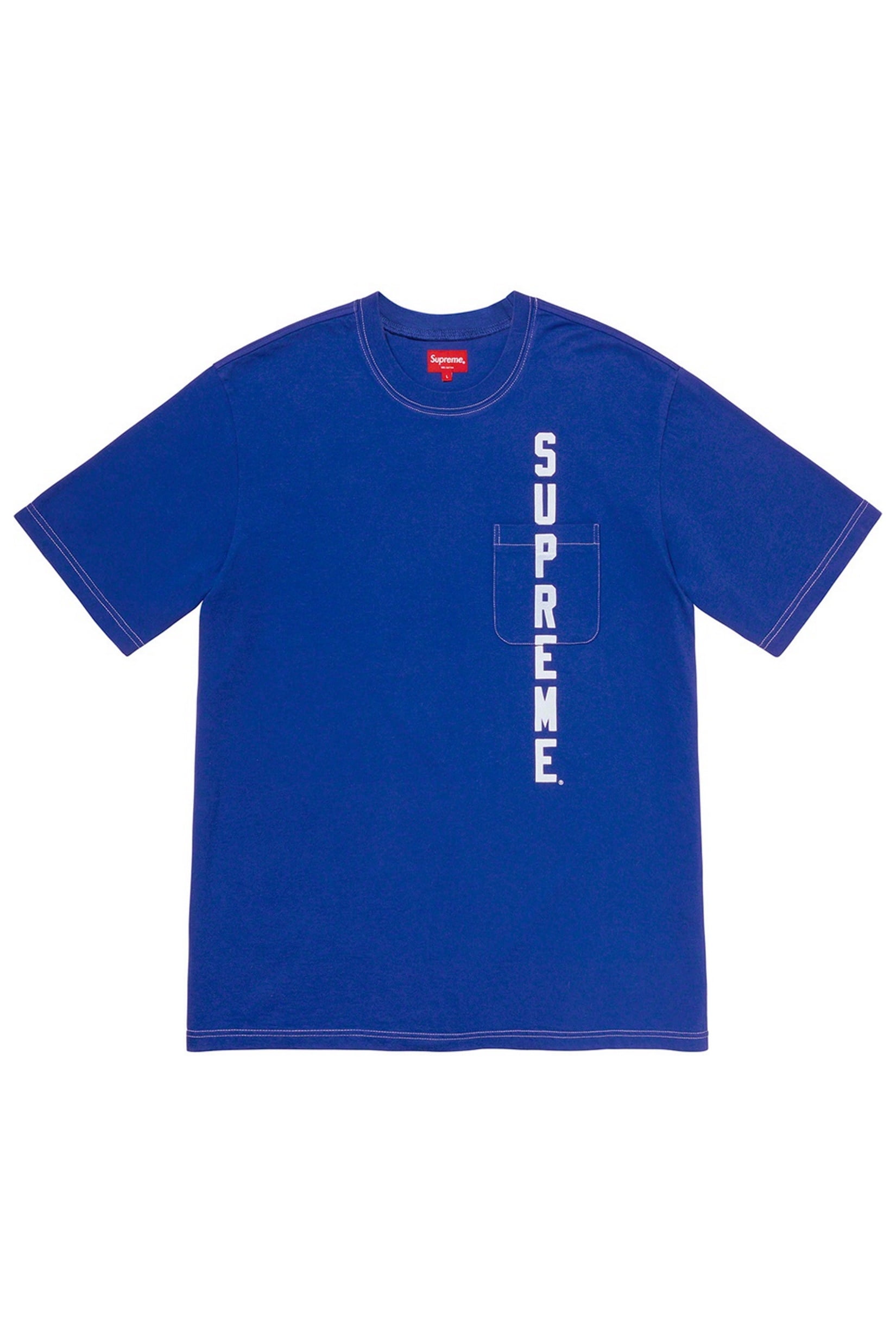 supreme contrast stitch pocket tee