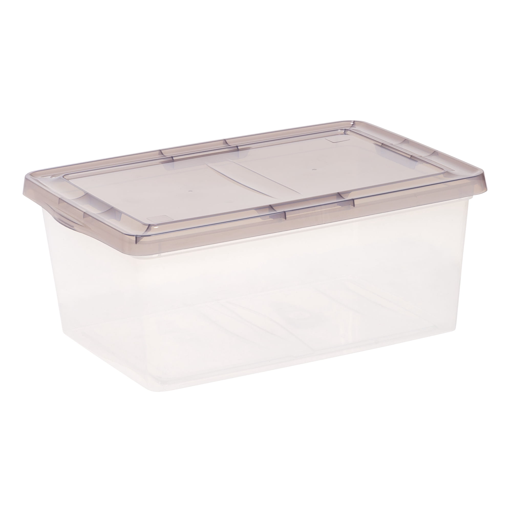 IRIS 17 Qt. Plastic Storage Bin with Lid, Stackable Storage Container, Tote, Clear