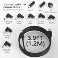 thumbnail image 4 of Cable de alimentación USB a DC de 5 V IBERLS Universal 5.5 x 2.1 mm con 10 conectores, 4 of 8