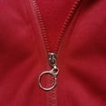 thumbnail image 3 of Hoodies for Women Heavy Sweaters Winter plus Size Womens Hoodie Baseball Shirts Women Lightweight Quarter Zip Thin Zip up Hoodie Pullovers Long Sleeve Drawstring Pullover Sweatshirt W Red XL, 3 of 3