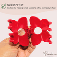 thumbnail image 4 of Parcelona French Big Flower Hair Claw 2.75" Jaw Clip Cellulose Acetate Hair Accessories (SolidWhite), 4 of 22