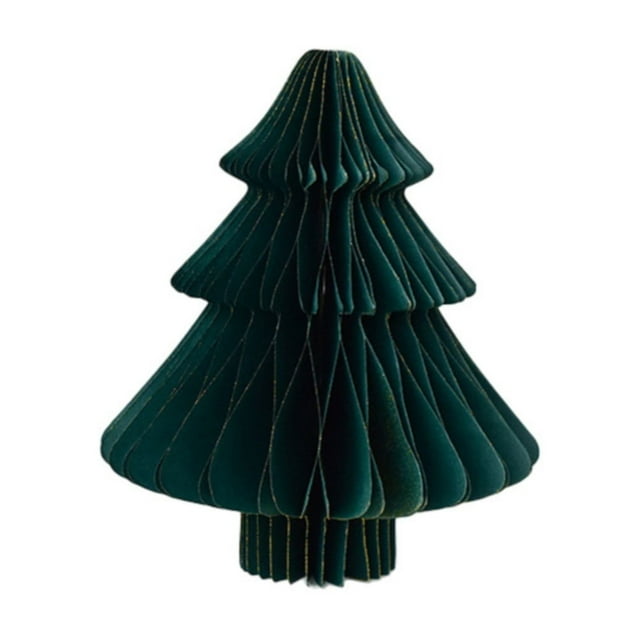Paper Folding Christmas Tree DIY Craft Ornament Creative Making Winter Or Holiday Themed Paper Trees