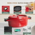 thumbnail image 4 of 5.5QT Oval Dutch Oven Pot with Lid, Ceramic Non-Stick &  for Baking, Braising, Soups, 4 of 6