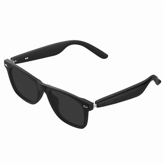 GJX Smart Glasses – Wireless Smart Audio Sunglasses – Black Polarized Lenses,Open-Ear Speaker,Hands-Free Calls,Voice Assistant