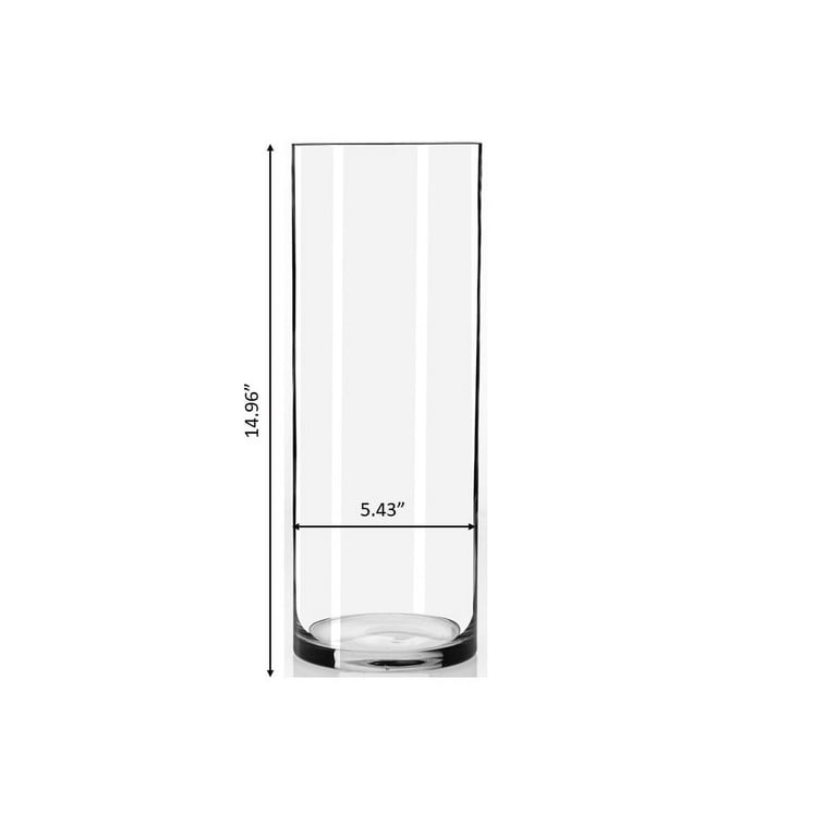 Libbey Clear Glass Cylinder Floral Vase, 15 Inch photo 5
