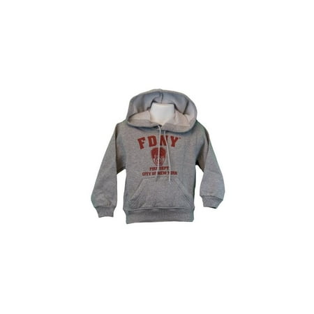 Large Kids Hoodie Red Print Sweatshirt Gray