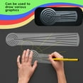 thumbnail image 2 of 7829 Clear Acrylic Geometric Stencil Templates Ruler Multifunctional Acrylic Drawing Ruler For Home School Travel Sketching, 2 of 7