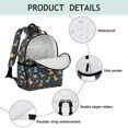 thumbnail image 4 of Dinosaur and Planet Navy Blue Pattern Cute School Backpack Bag for School with Padded Back and Adjustable Shoulder Straps 15.25"x11.5"x5.25", 4 of 5
