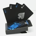 thumbnail image 1 of 54pcs Fine-quality PVC Poker Waterproof Black Playing Cards Creative Gift Practical Poker Gaming Cards, 1 of 3