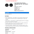 thumbnail image 2 of Upper Radiator Mount Bushing - Compatible with 1996 - 2001 INFINITI I30 1997 1998 1999 2000, 2 of 2