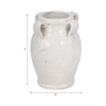 thumbnail image 4 of Decorative Terracotta Vase with Handles for Living Room Decor - Home Decor Accents for Bedroom, Entryway Table, and Office - Casual Flower Vase for Shelf or House Display - 8", White, 4 of 11