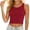 Wine, variant on Smupbvky Going Out Tank Tops for Women Crew Neck Cropped Knit Vest Casual Sleeveless Summer Layering Basic T Shirt (XL, Wine)