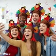 thumbnail image 3 of PMU Thanksgiving Party Costume Accessories Men's Turkey Hat Brown (3/Pkg) Pkg/1, 3 of 7