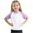 thumbnail image 6 of vdgthytj Boys Girls Short Sleeve Raglan T Shirts Kids Basic Color-Block Tops Crewneck Summer Tees 3-14 Years, 6 of 9