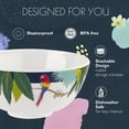 thumbnail image 4 of Portmeirion Sara Miller Parrot Cereal Bowl - Set of 4, Vibrant Tropical Design with Colorful Parrots, Indoor & Outdoor Dining Bowls, 6-Inch BPA-Free Melamine, Shatterproof & Dishwasher Safe, 4 of 7