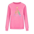 thumbnail image 6 of Christmas Women's Sweatshirts Fashion Casual Printed Shirts Pullover Round Neck Rhinestone Loose Long Sleeve Blouse Sweatshirt Top, 6 of 6