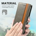 thumbnail image 5 of Ancove for Motorola Moto G Stylus 5G 2023 Wallet Case,Business Stitching Pattern PU Leather [RFID Blocking] Credit Card Slots Kickstand Shockproof Magnetic Flip Cover Case ,Gray, 5 of 7