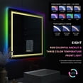 thumbnail image 5 of LUVODI Anti-Fog Dimmable LED Bathroom Mirror with RGB Backlit 7 Color Vanity Mirror 32in Square, 5 of 14