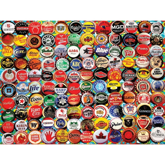 Beer Bottle Caps - 550 Piece Jigsaw Puzzle