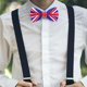 thumbnail image 3 of Pajarita novedosa para hombre, traje de moda con bandera del Reino Unido, pajarita grande, lazo patriótico, corbata para mujer (Reino Unido), 3 of 8