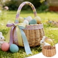 thumbnail image 2 of PUSPU Willows Weaving Easter Basket Handmade Vines Weaving Hand Helds Fruit And Vegetable Basket Outdoor Fruit Picking Picnic Basket, 2 of 6
